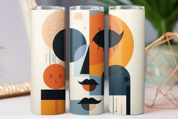 Abstract Tumbler Warp Design 20oz Skinny