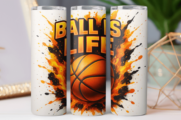 Ball is Life Basketball Tumbler Wrap Graphics Review
