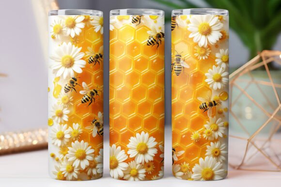 Bee Sunflower Tumbler Wrap Jpg for 20oz Graphics Review