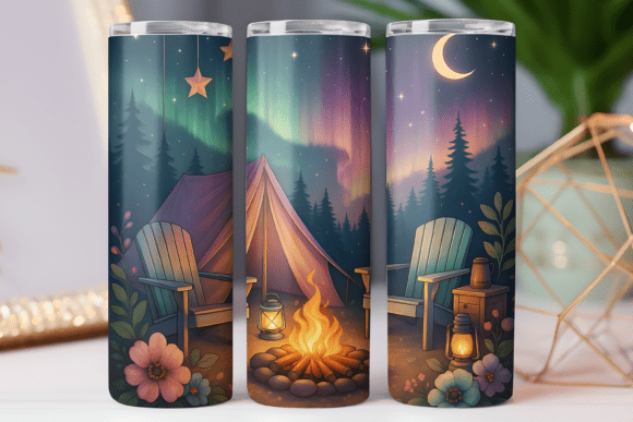 Camping Tumbler Skinny Photo Wrap Graphics Review