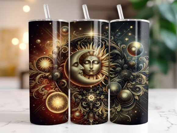 Celestial Tumbler Graphics for Branding