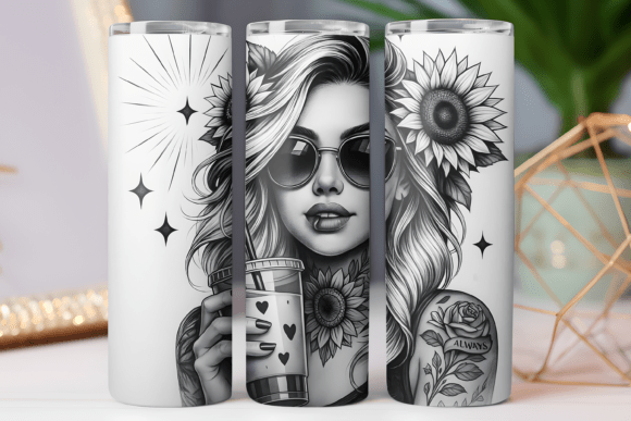 Coffee Floral Women Vibe Tumbler Wrap: Graphics Review