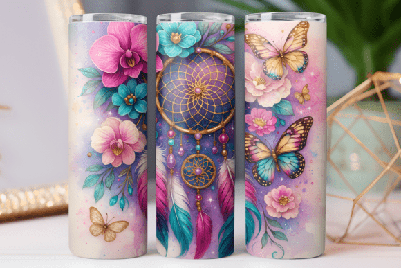 Dreamcatcher Floral Tumbler Wrap Graphics Review
