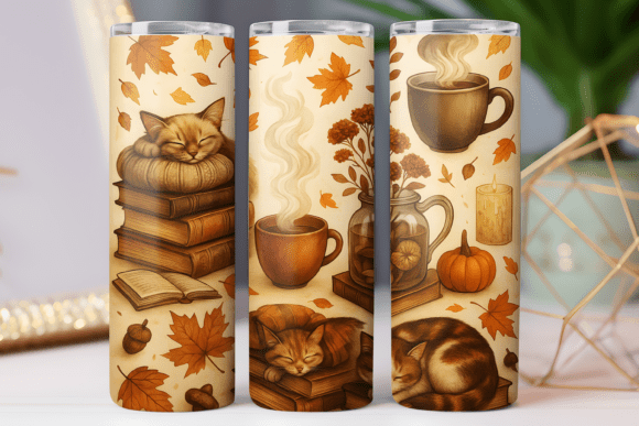 Fall Book Lover Tumbler Wrap Graphics for Tumbler Wraps
