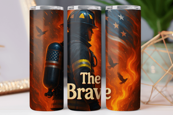 Fire Fighter Patriotic Tumbler Wraps Graphics Review