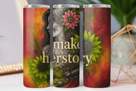 Floral Women Vibe Tumbler Graphics & Wraps