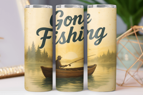 Gone Fishing Father Tumbler Wrap 20oz – Graphics & Tumbler Wraps