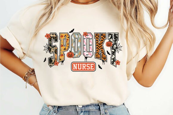 Halloween Nurse PNG: Retro Spooky Graphics & T-Shirt Designs