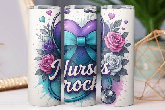 Nurse Tumbler Wraps Graphics: 20oz Skinny Review