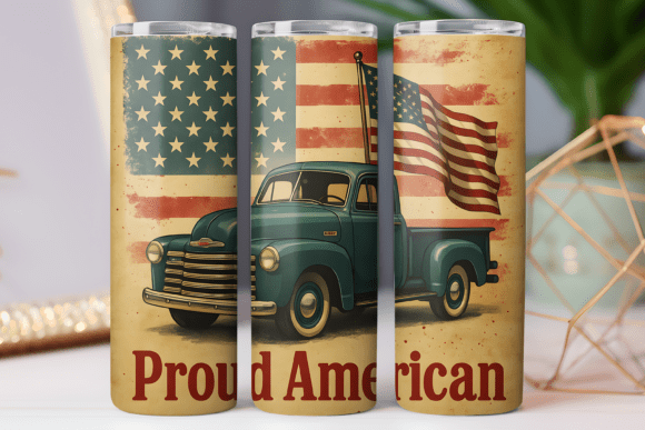 Proud Patriotic Tumbler Wrap Deer 20oz – Graphics & Tumbler Wraps