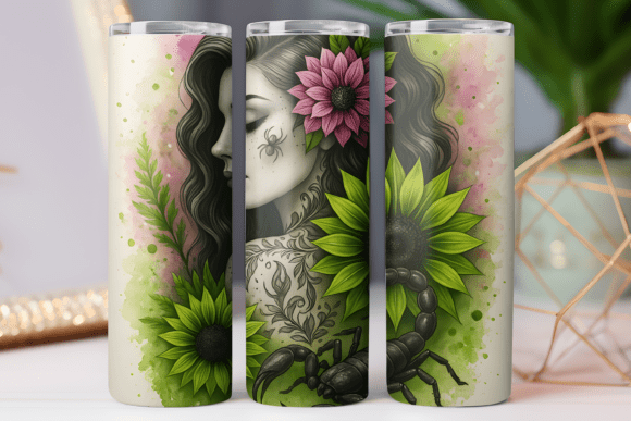 Sunflower Floral Women Vibe Tumbler Wraps Graphics
