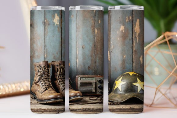 Us Veteran Army Tumbler Wrap Vintage Png
